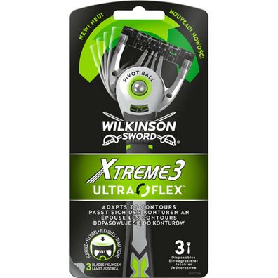 3 Wilkinson XTREME 3 ULTRA FLEX Einwegrasierer 3 Klingen Pivot Ball NEU OVP