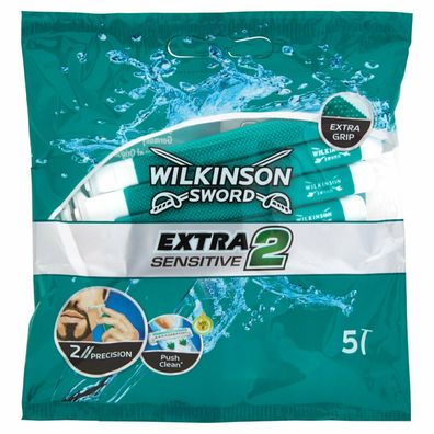 5 Wilkinson Sword Extra 2 Sensitive Rasierer Einwegrasierer extra Grip NEU OVP