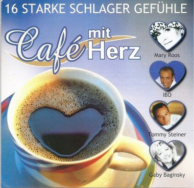 CD: Cafe mit Herz - 16 Starke Schlager Gefühle (2001) Delta - CD 23 188