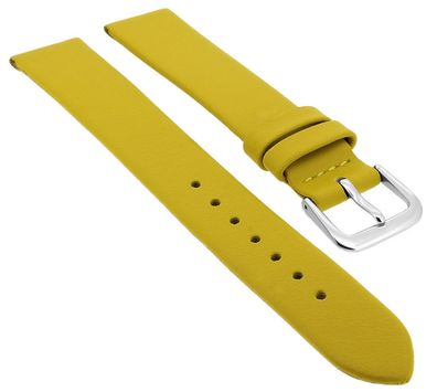 Minott Uhrenarmband | Ersatzband aus Leder in gelb glatt | 33127