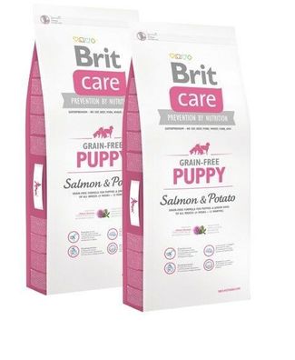 2x12kg Brit Care Puppy Salmon & Potato getreidefrei Hundefutter für Welpen