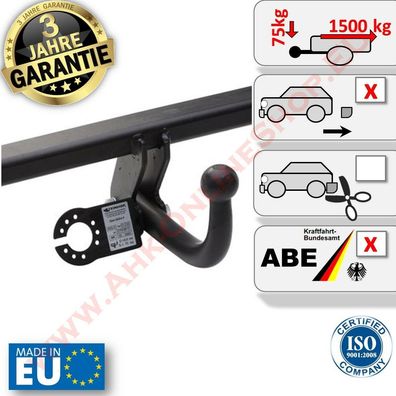 AHK Fiat Doblo II Kombi Kasten Cargo Maxi ab 02.2010 Anhängerkupplung AHZV Neu