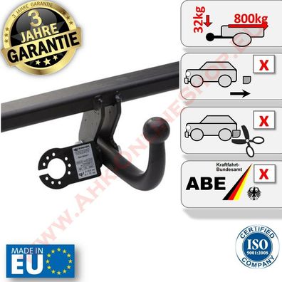 AHK Hyundai i10 Bj. 2011-2013 Schrägheck Anhängerkupplung AHZV Neu