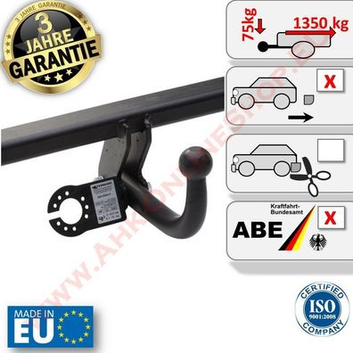 AHK Renault Megane III Bj. 11.2008-08.2015 Schrägheck Anhängerkupplung AHZV Neu