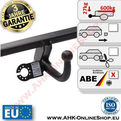 AHK Citroen C2 Bj. 2003-09.2005 Schrägheck Anhängerkupplung AHZV Neu