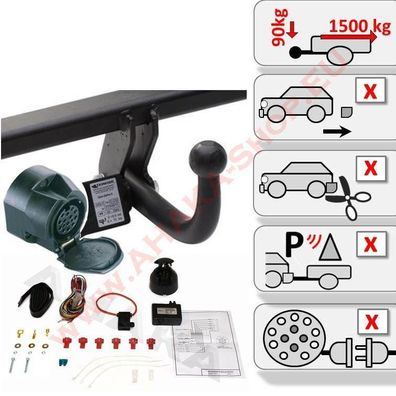 AHK Chrysler Sebring ab 07- Anhängerkupplung + ES13 EPH Einparkhilfe Abschaltung