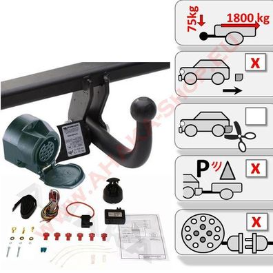 AHK Ford C-Max ab 2010 Anhängerkupplung mit ES13 EPH Einparkhilfe Abschaltung
