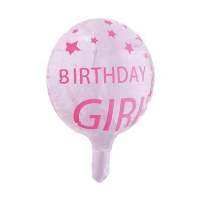 Folienballon Birthday Girl, Ballon Kinderparty