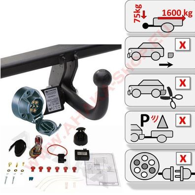 AHK Mazda 5 CR 2005-2010 Anhängerkupplung mit ES7 EPH Einparkhilfe Abschaltung