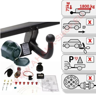 AHK VW Golf V 2003-2008 Anhängerkupplung mit ES13 EPH Einparkhilfe Abschaltung
