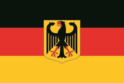 Aufkleber Fahne Flagge Deutschland mit Adler in verschiedene Größen