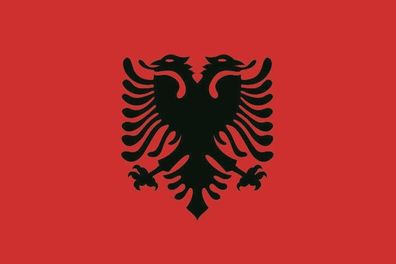 Aufkleber Fahne Flagge Albanien in verschiedene Größen