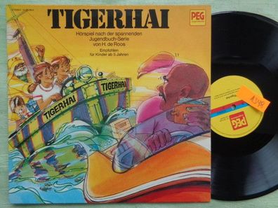 LP PEG Tigerhai & in Seenot H de Roos Hörspiel Dieter Ehlers Wolfgang Kieling Vinyl