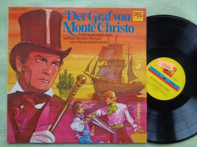 LP PEG Der GRaf von Monte Christo Alexandre Dumas Peter Folken Hörspiel Vinyl
