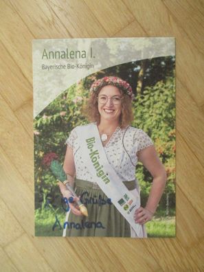 Bayerische Bio-Königin 2020-2022 Annalena I. - handsigniertes Autogramm!!!