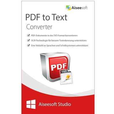 Aiseesoft PDF to Text Converter - PC - Download Version - PDF wandeln - ESD