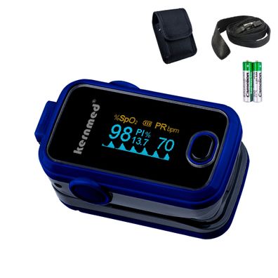 Kernmed OLED Finger Pulsoximeter A310 blau + Alarm + Pulston + Perfusion Oxymeter