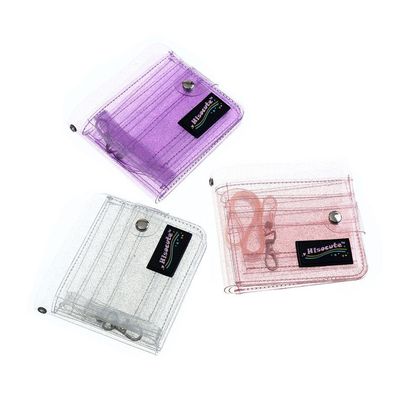 Einfarbige transparente Brieftaschen Mini-Geldbörse, kleine Tasche