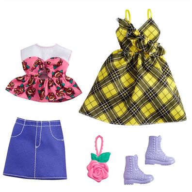 Rock N Rose | 2 Garderoben Set | Barbie | Mattel GRC83 | Puppen-Kleidung