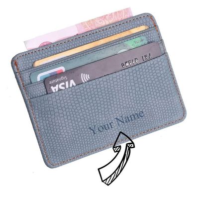 Mini Reise Eidechse Muster Leder Bank Business ID Kartenhalter Brieftasche Fall