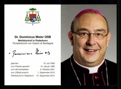 Dominicus Meier Weihbischof von Paderborn Original Signiert # BC 179841