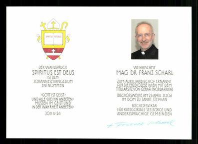 Franz Scharl Weihbischof von Wien Original Signiert # BC 180086
