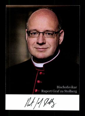 Rupert Graf zu Stolberg Weihbischof von München Original Signiert # BC 180101