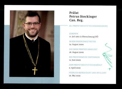 Petrus Stockinger Propst des Stiftes Herzogenburg Original Signiert # BC 180115