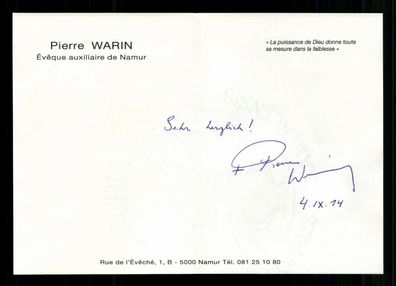 Pierre Warin Bischof von Namur Original Signiert # BC G 33671