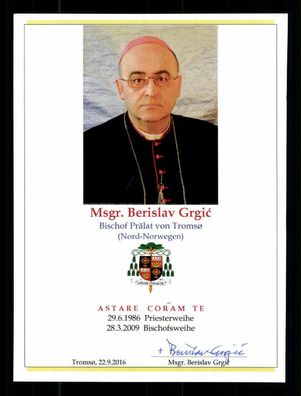 Berislav Grgic Bischof von Tromso Norwegen Original Signiert # BC G 33892