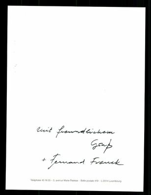 Fernand Franck Erzbischof von Luxemburg Original Signiert # G 34237