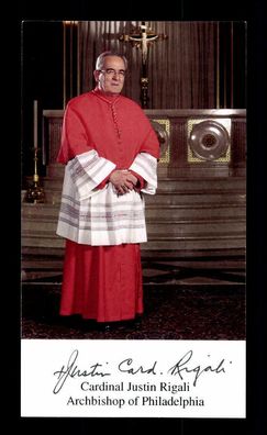 Justin Kardinal Rigali Erzbischof von Philadelphia Original Signiert # BC 180033