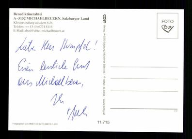 Johannes Perkmann Abt der Benediktinerabtei Michaelbeuren Signiert # BC 180043