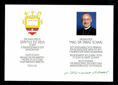 Franz Scharl Weihbischof von Wien Original Signiert # BC 180087