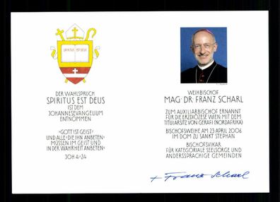 Franz Scharl Weihbischof von Wien Original Signiert # BC 180088
