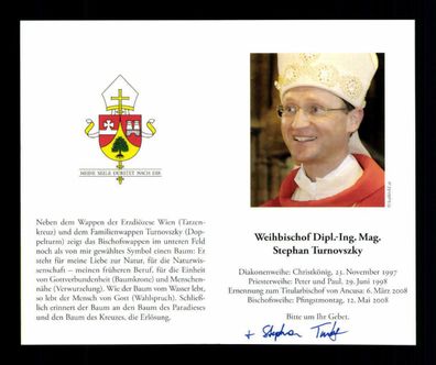 Stephan Turnovszky Weihbischof von Wien Original Signiert # BC 180233