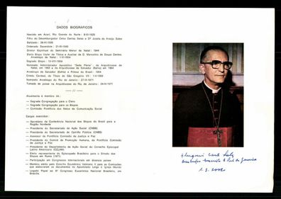 Eugenio Kardinal de Araujo Sales 1920-2012 Erzbischof Rio de Janeiro #BC G 33437