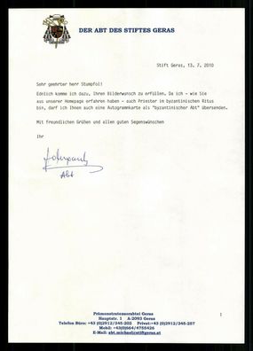 Michael Karl Prohazka Abt des Stiftes Geras Original Signiert # BC G 34170