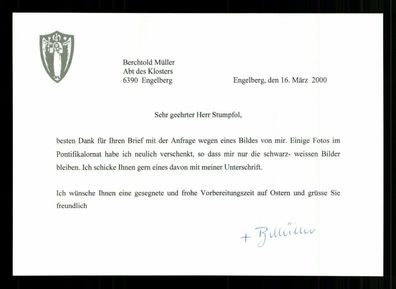 Berchtold Müller Abt von Engelberg Original Signiert # G 34311