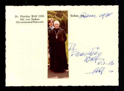 Placidus Wolf 1912-1985 Abt der Abtei Seckau Original Signiert # BC 181229