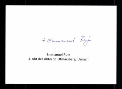 Emmanuel Rutz Abt von St. Otmarsberg Original Signiert # BC 181261