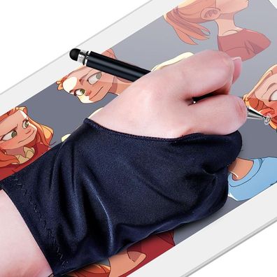 Zwei-Finger-Tablet-Stift, der einen schweißfesten Anti-Touch-Anti-Fouling-Handschuh