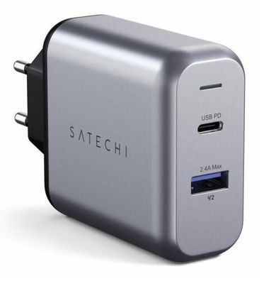 Satechi 30W Dual Port Wall Charger - Space Gray (Grau)