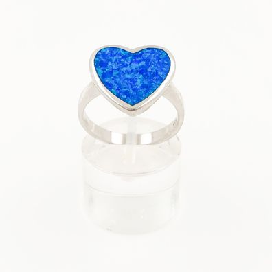 Opal Herz Ring aus 925er Silber - Gr 57 EU
