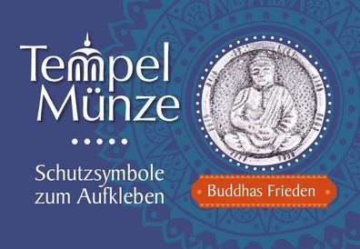 Tempelmünze Buddha versilbert Lichttaler Schutzsymbol Glücksmünze Taler Talisman