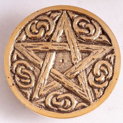 Magische Münze Pentagramm starkes Schutzsymbol Magie Rituale Taler Lichtmünze