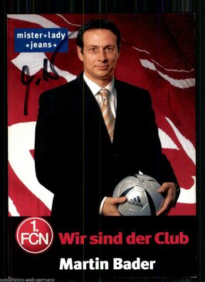 Martin Bader Autogrammkarte 1. FC Nürnberg 2005-06 Original Signiert + A 64579