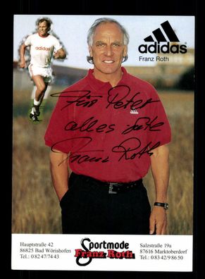 Franz Roth Adidas Werbekarte Bayern München Original Signiert + A 216583