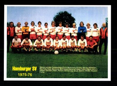 Hamburger SV Mannschaftskarte 1975-76