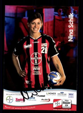 Nina Schilk Autogrammkarte TSV Bayer Leverkusen 2015-16 Handball + A165455